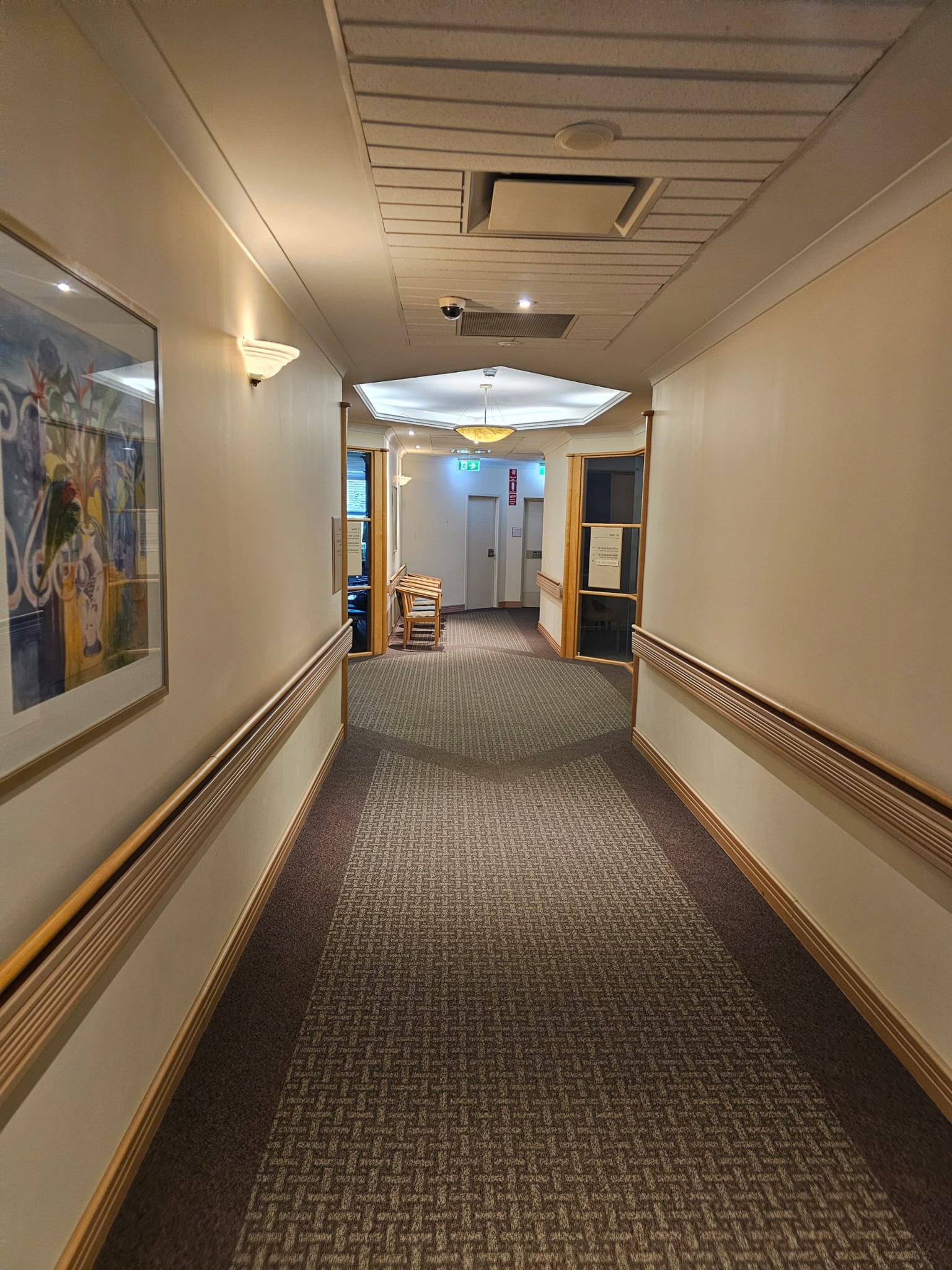 Freshly painted corridor in a Sydney commercial facility by Maestro Painting